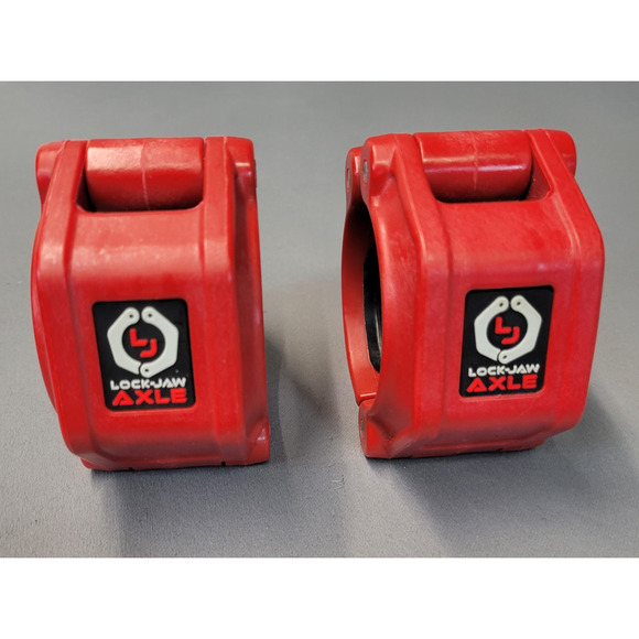 Lock-Jaw AXLE Barbell Collars Pair 2in Strongman Fat Bar Clamps Weightlifting - Picture 1 of 8
